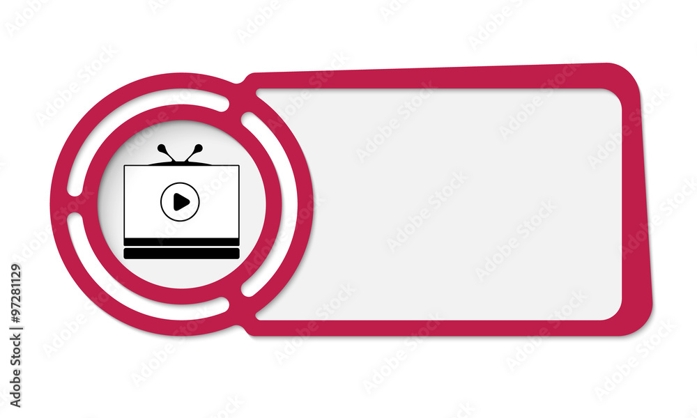 Abstract frame for your text and tv icon