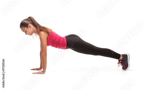 Fitness woman doing sport exercise
