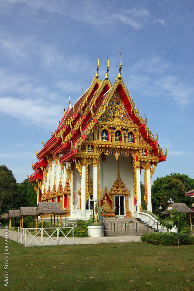 KRABI, THAILAND - January, 2014: Temple Wat Phokha Juthamat in K