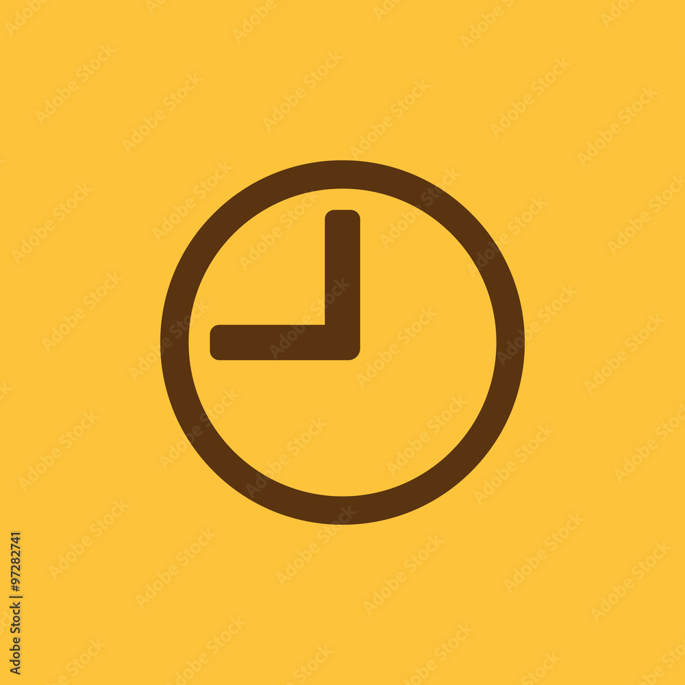 The time icon. Clock sound symbol. Flat The time icon. Clock sound symbol. Flat