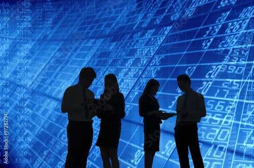 Business people interacting to each other.