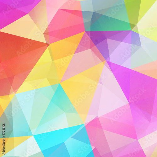 trendy abstract triangular art backround - mixed colours