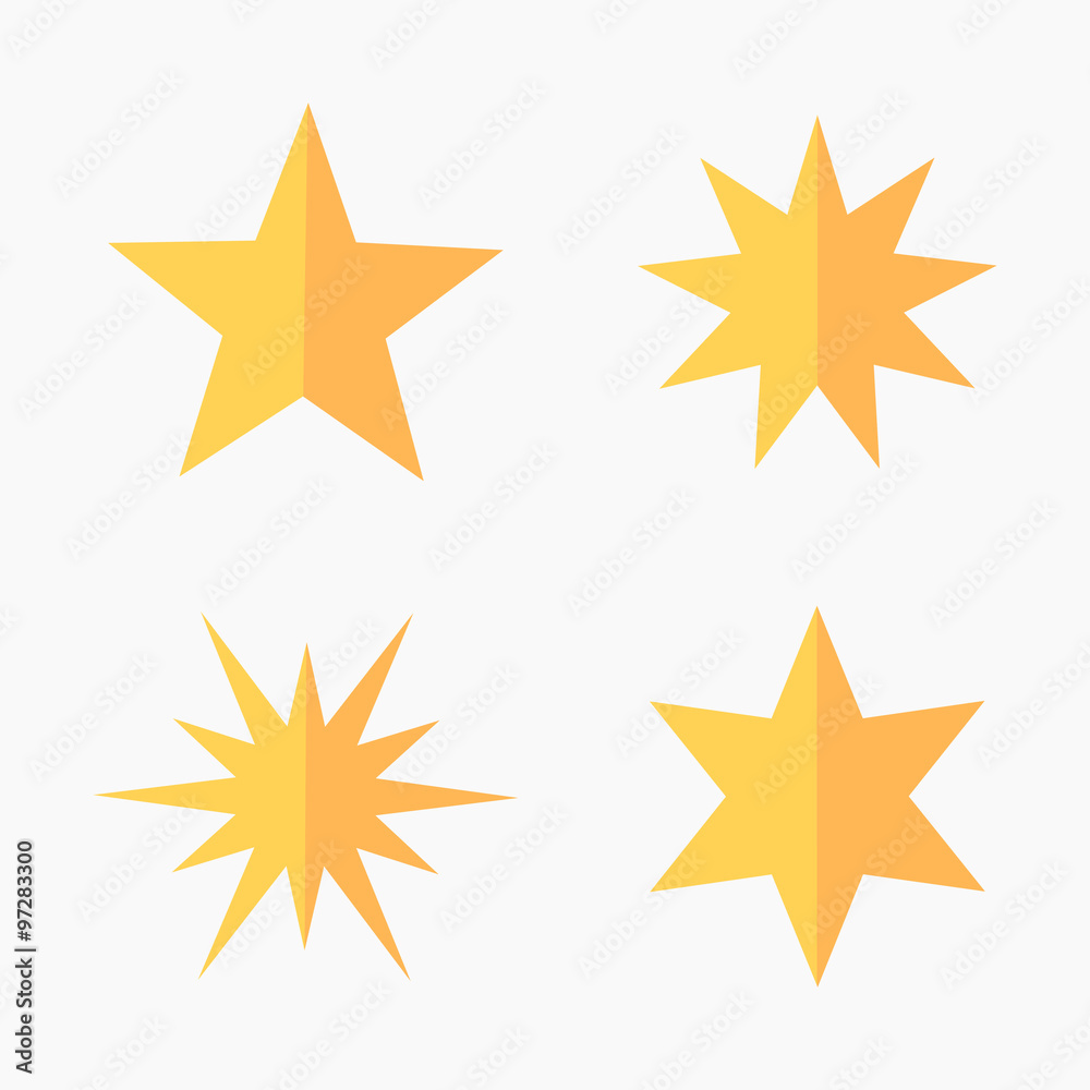 Set of flat stars Set of flat stars
