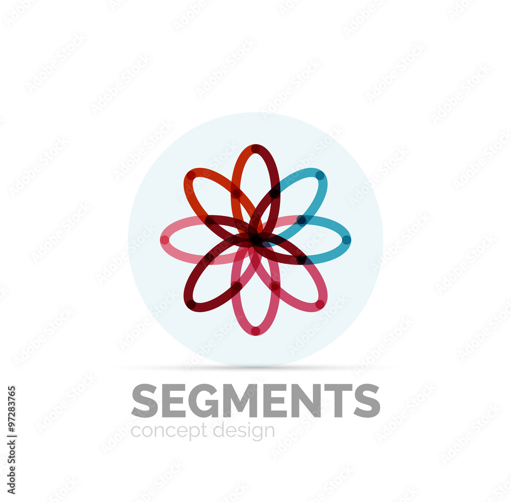 Abstract geometric linear hipster floral icon, frame design, flat style Abstract geometric linear hipster floral icon, frame design, flat style