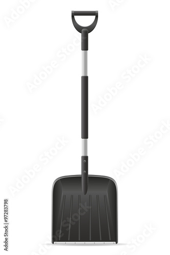 snow shovels vector illustration