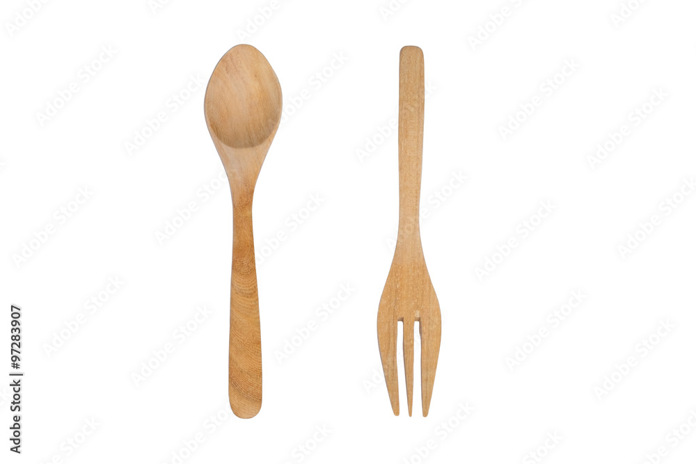 wood spoon and fork wood spoon and fork