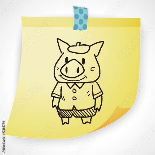 three little pigs doodle