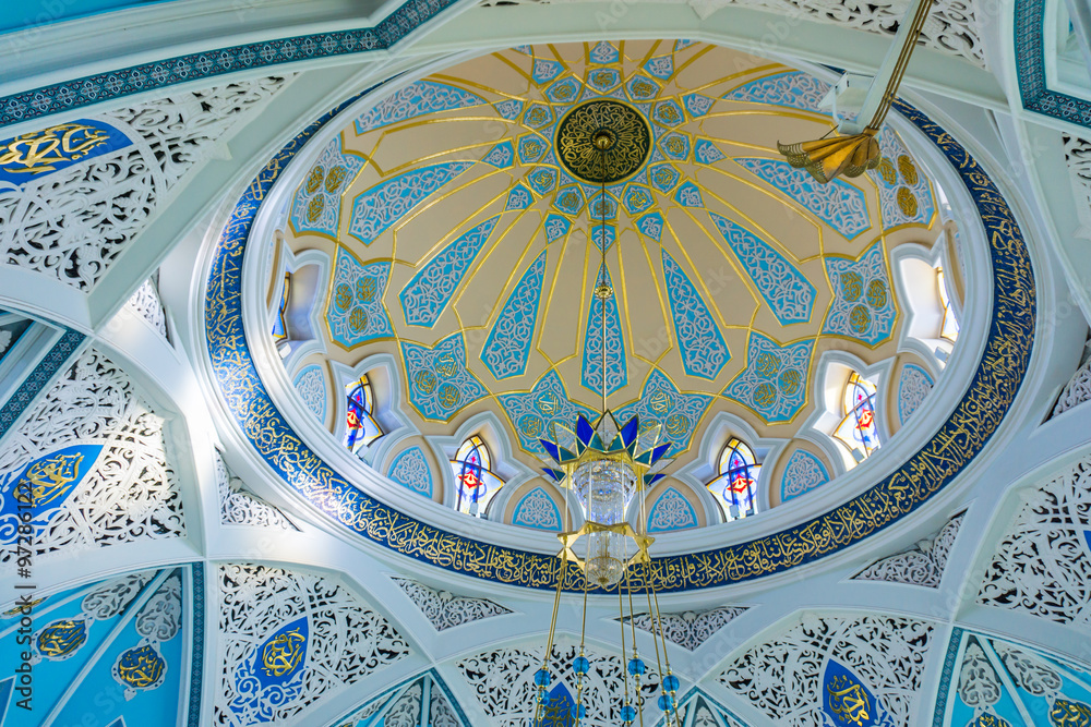 KAZAN, RUSSIA - DECEMBER 01, 2014: Interiors of famous Qol Shari