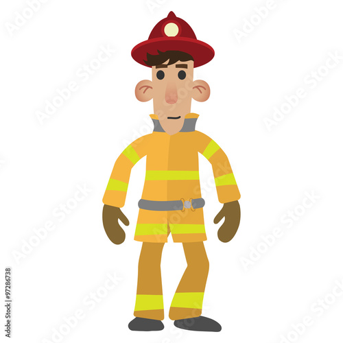 Firefighter cartoon character