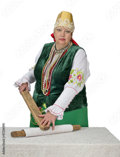 Woman in national historical Russian costume