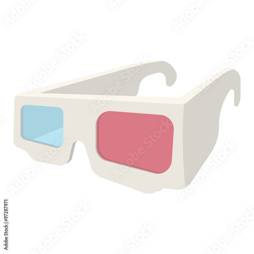 3D Glasses cartoon icon