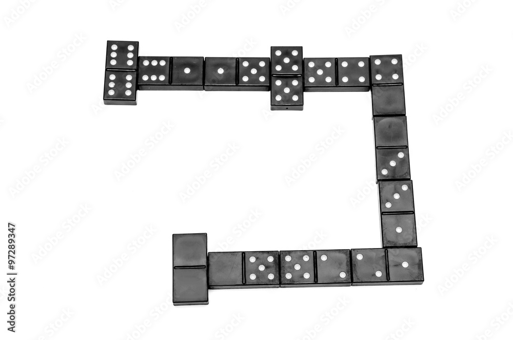 dominoes isolated on white background