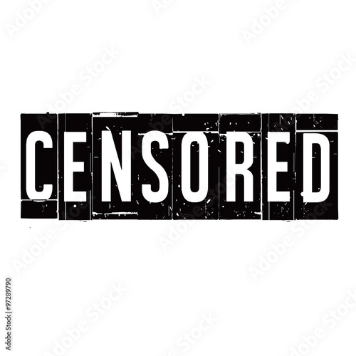 Black vector grunge stamp CENSORED
