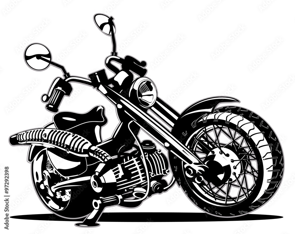 Fototapeta premium Motocykl kreskówka wektor