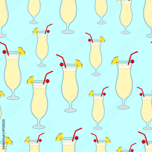 pina colada seamless background