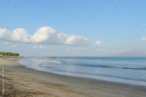 Kuta beach and beautiful sky in bali indonesia