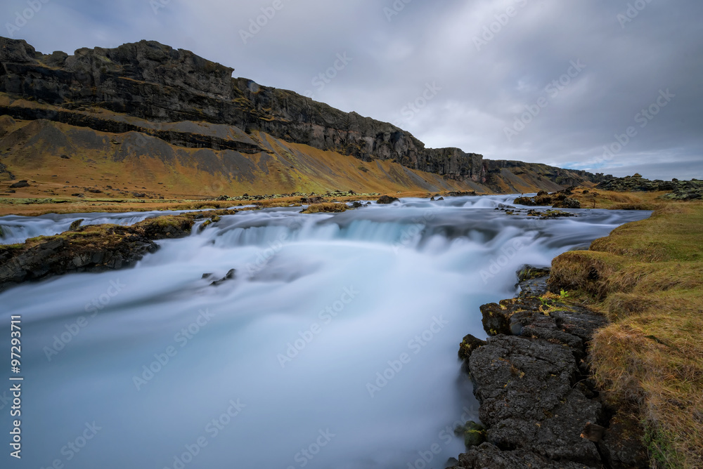 Famous icelandic popular tourist destination and hiking hub in Iceland's highlands, nature