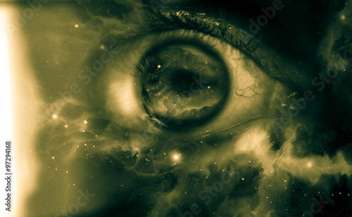 Canvas Print Eyeball Universe Background