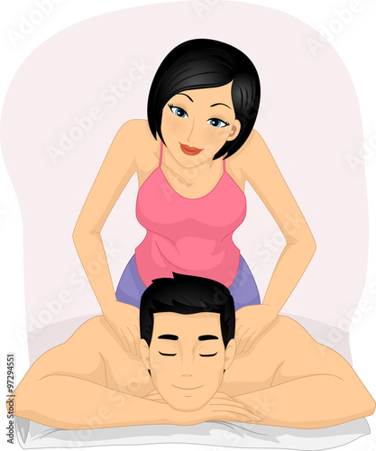 Couple Girl Massage