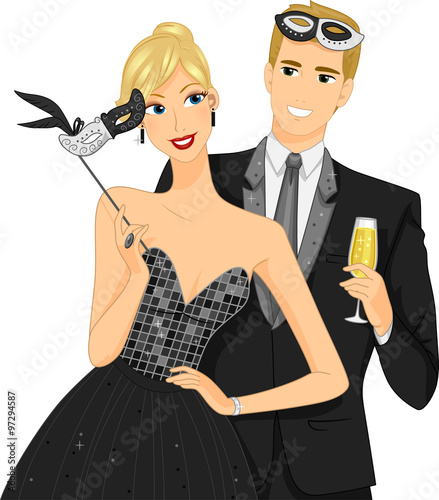 Couple Masquerade Ball Mask