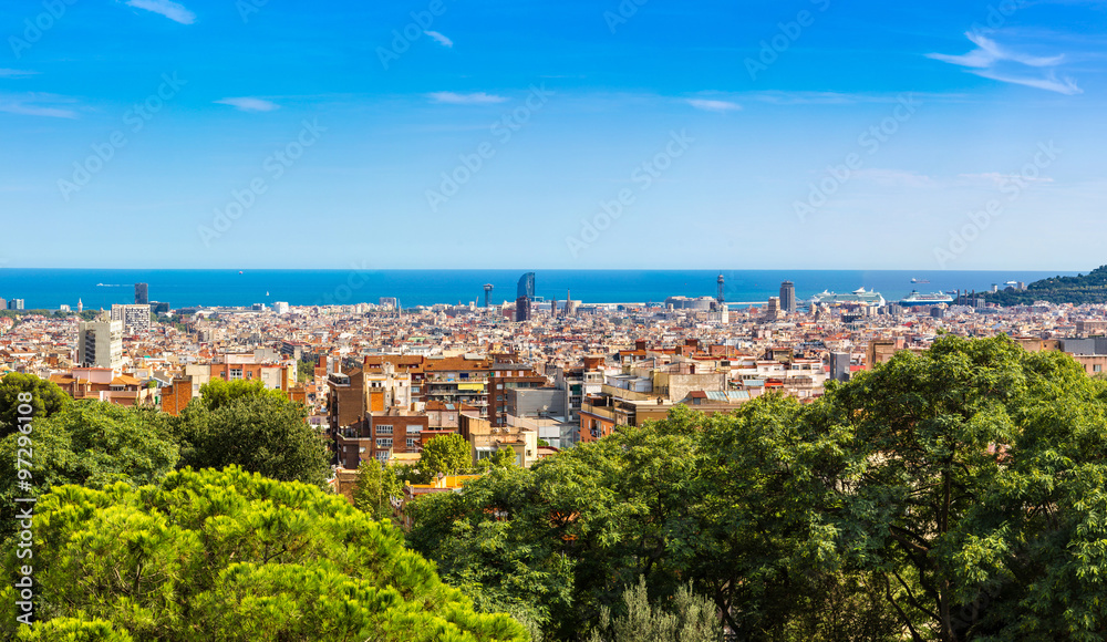 Panoramic view of Barcelona Panoramic view of Barcelona