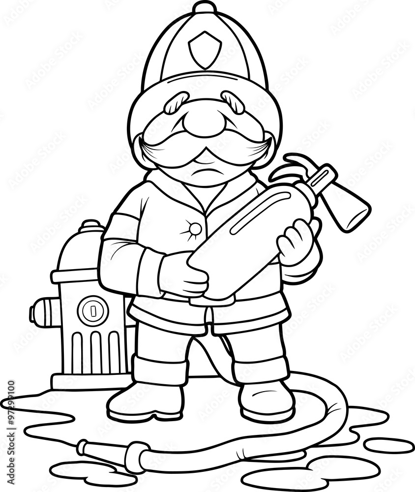 Fototapeta premium firefighter 