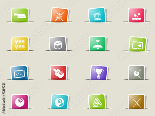 Billiards simply icons