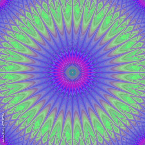 Abstract oriental star fractal design