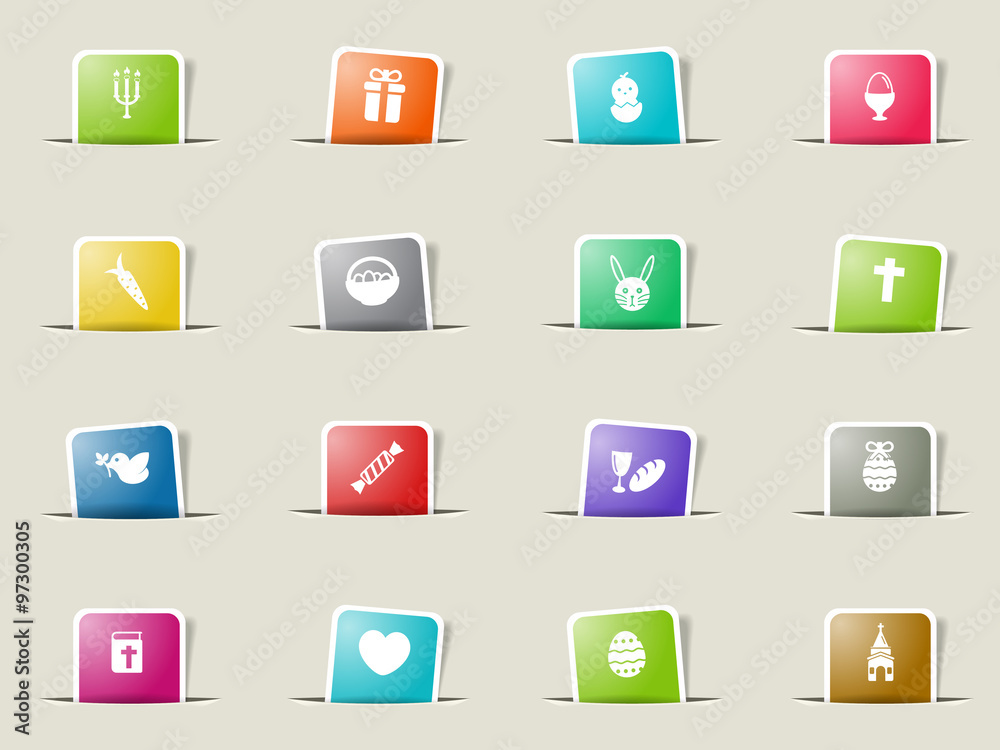 Easter day simply icons Easter day simply icons