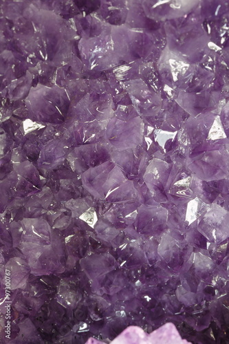 Amethyst mineral close up