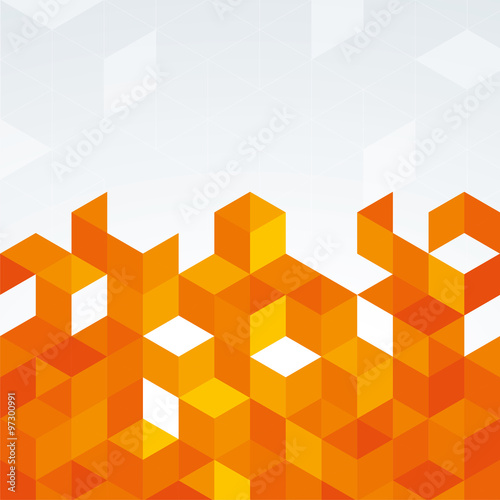 Orange Abstract Geometric Baackground