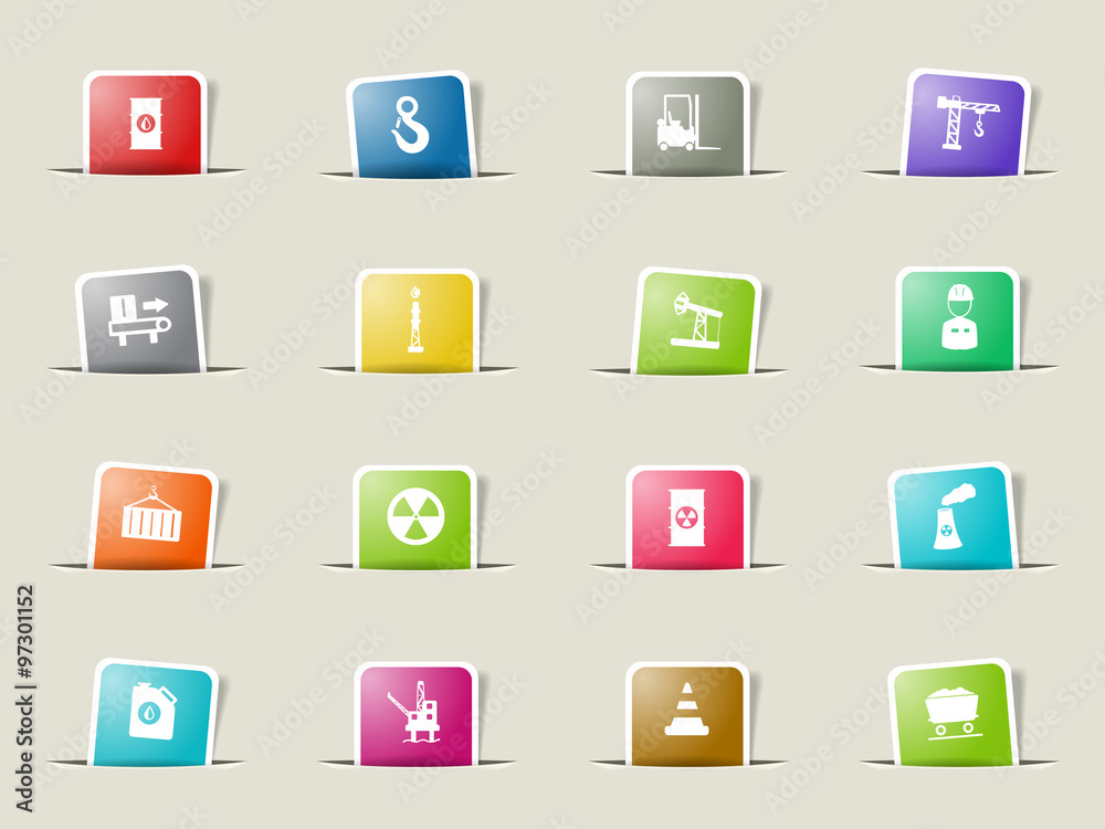 Industrial simply icons Industrial simply icons