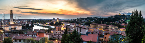 Verona at sunset in Italy
