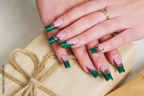 Luxury festive nail art