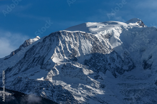 Le Mont Blanc  point culminant des Alpes