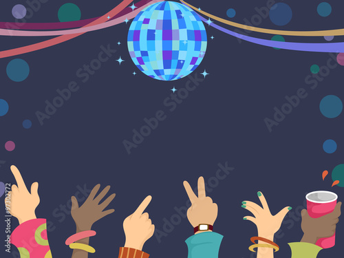 Hands Retro Party Frame Dis...