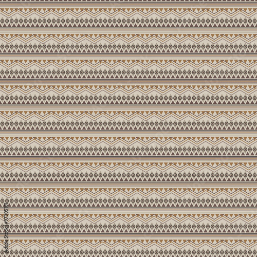 Vector seamless texture. Ethnic tribal striped pattern. Aztec ornamental style