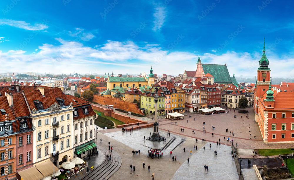 Obraz Panoramiczny widok na Warszawę