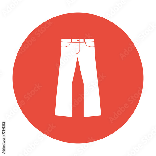 Pants icon. Flat design style.