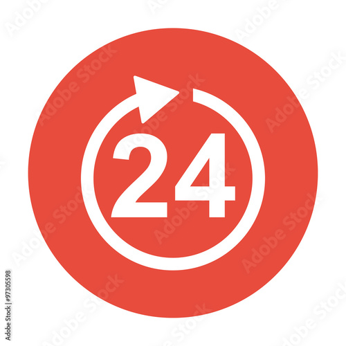 clock hours icon. Flat vector icon