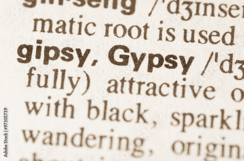 Dictionary definition of word Gypsy