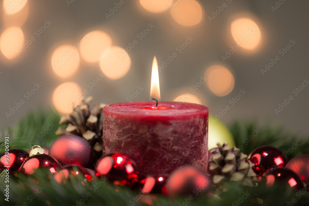 rote Weihnachtskerze rote Weihnachtskerze