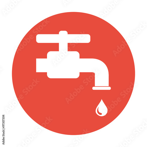 Tap icon. Flat design style.