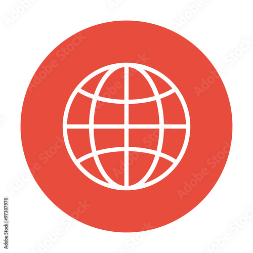 World Globe Icon, pictogram icon