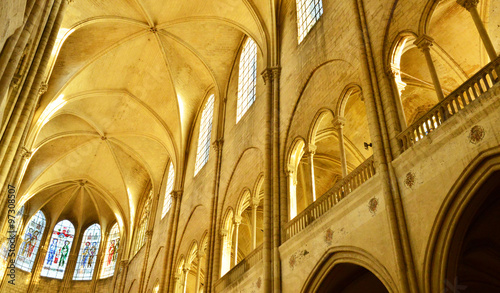 France, the picturesque collegiate church of Mantes la Jolie photo