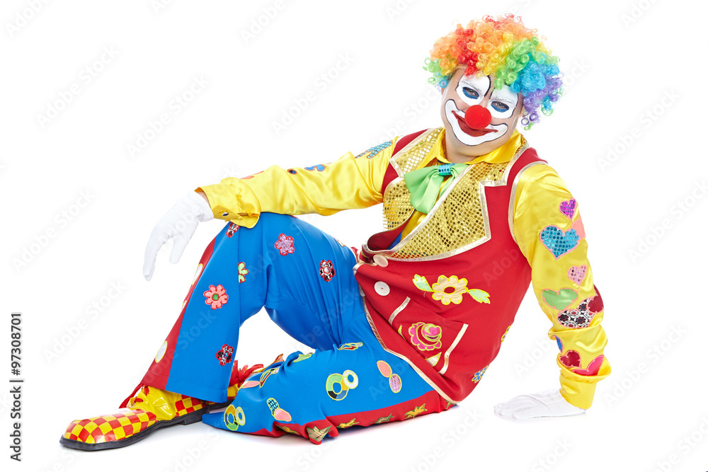 Portrait of a clown isolated on white background Portrait of a clown isolated on white background