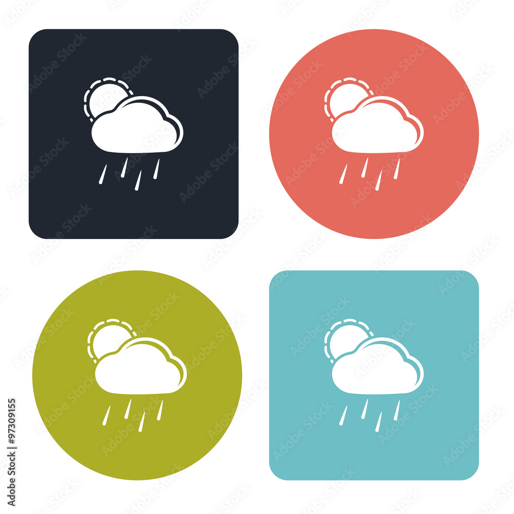 Rain with a sun icon Rain with a sun icon