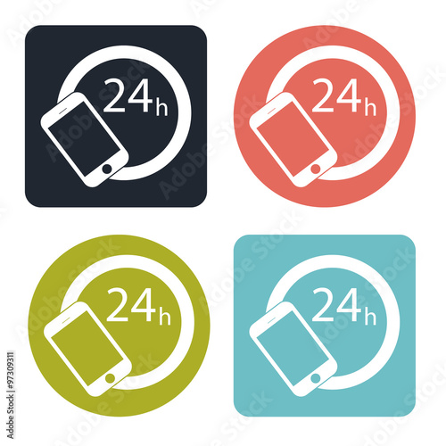 Online around the clock icon