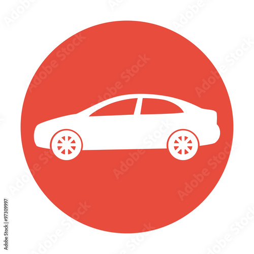 Car icon. Flat design style