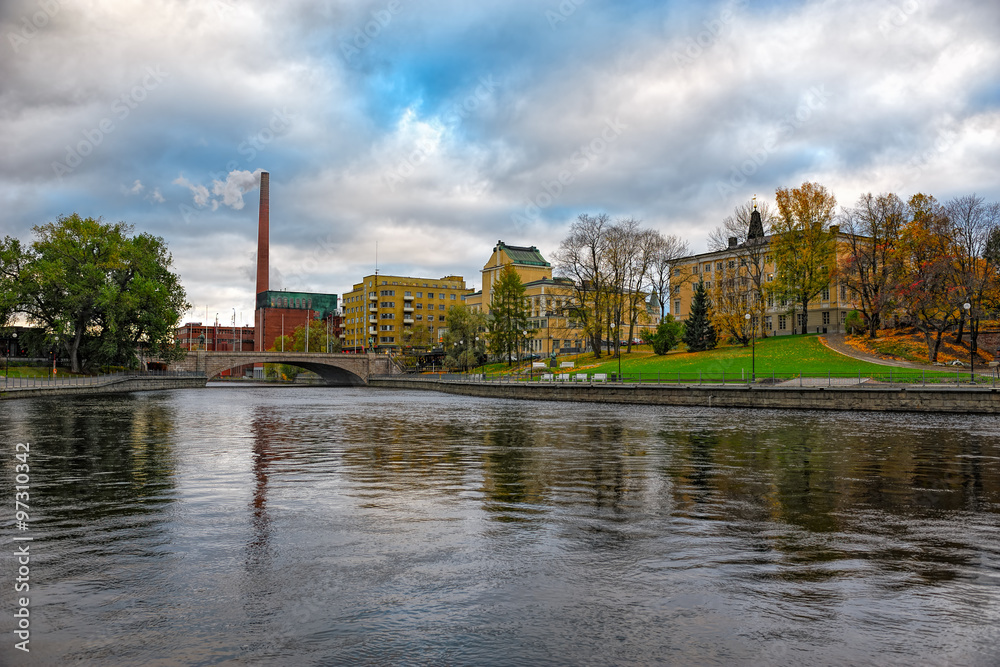 Tammerkoski embankments in Tampere